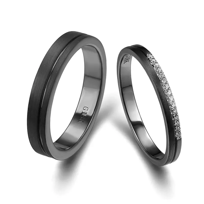 black gold design ring