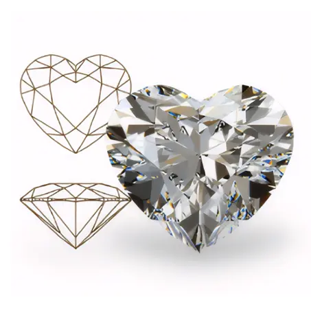 diamond cut heart