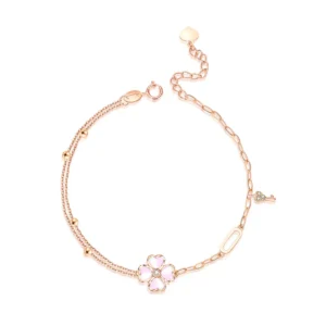 four leaf clover nacre bracelet