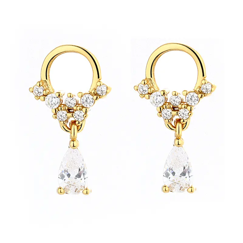 luxurious crystal drop earrings