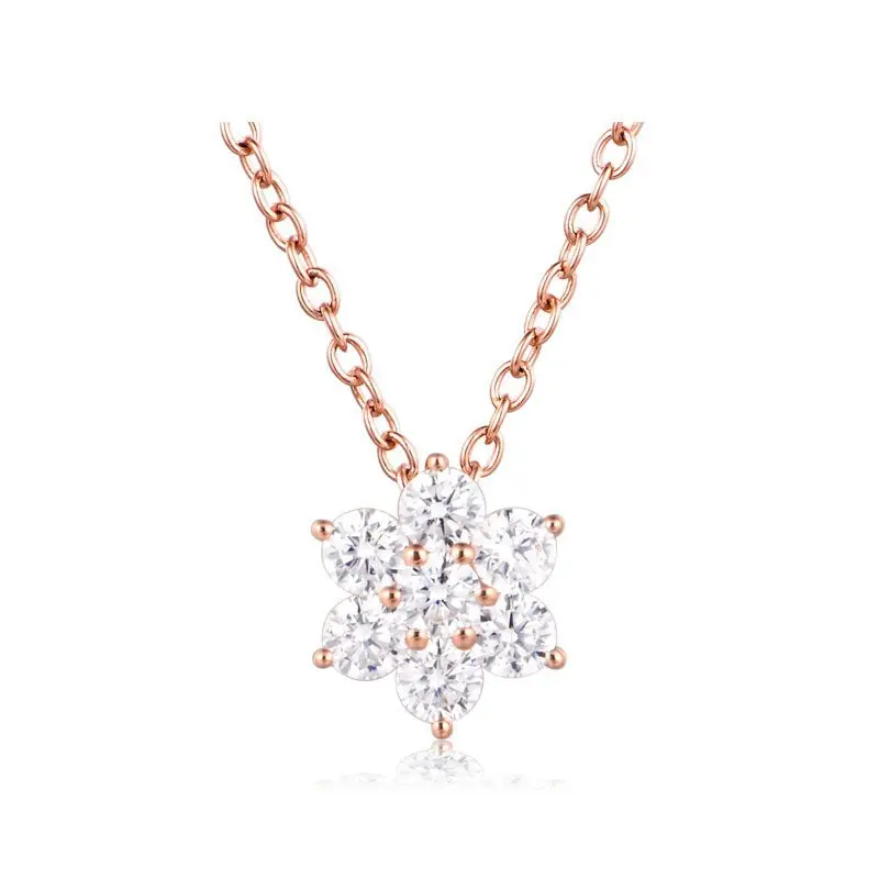 rose gold diamond necklace