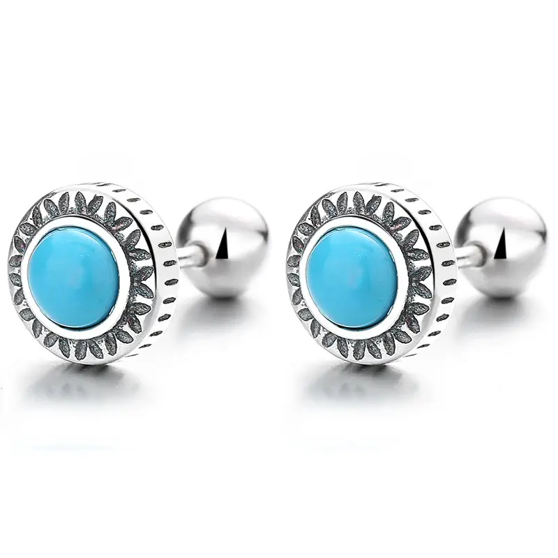 turquoise vintage stud earrings