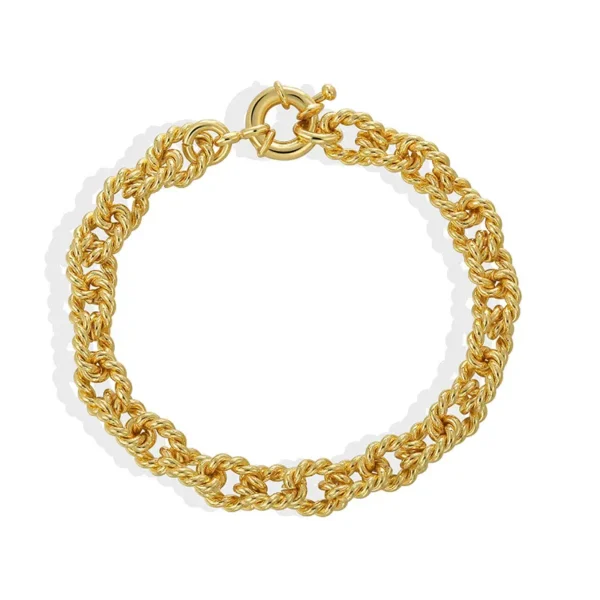 twisted circle brass bracelet