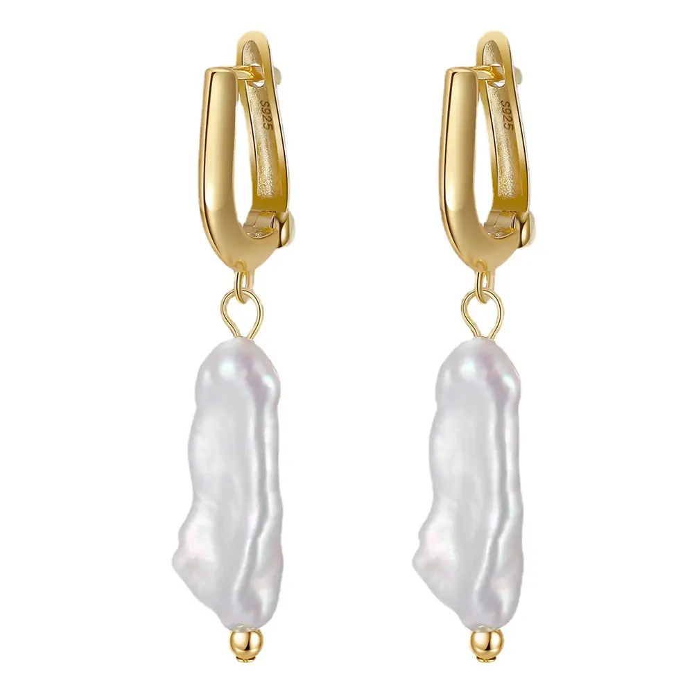 baroque pearl drop earrings