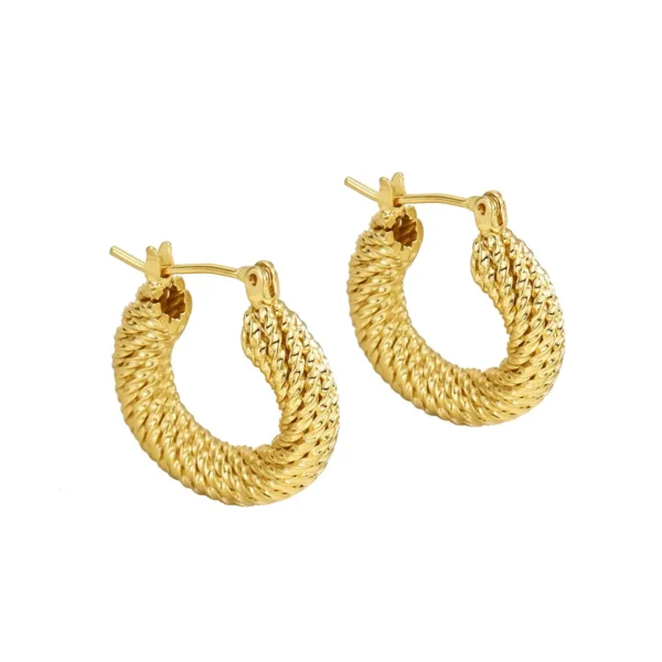 gold plated copper french earrings