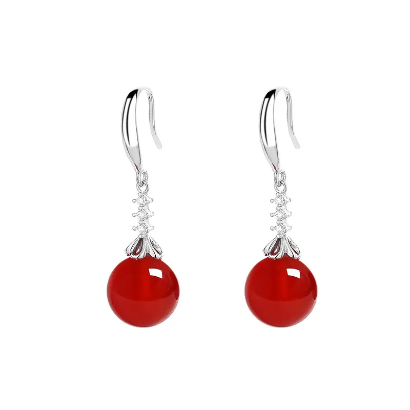 red agate drop earrings