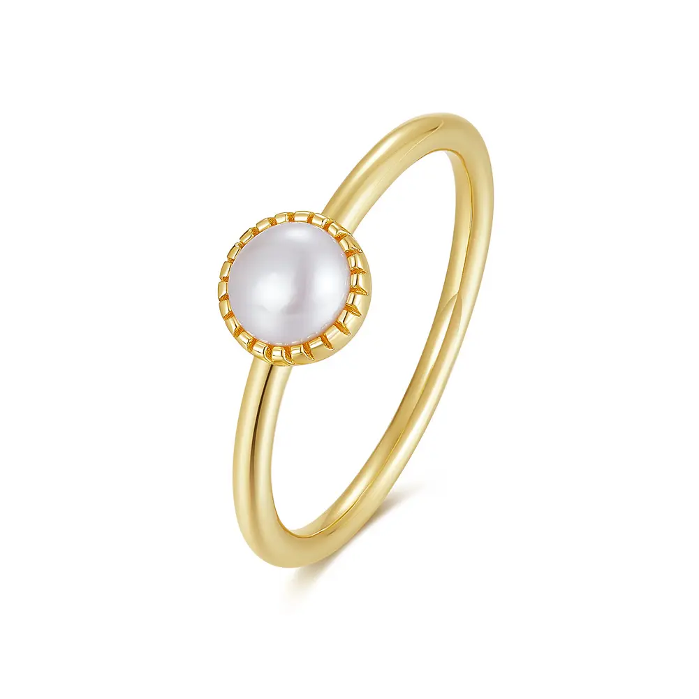 brass pearl ring