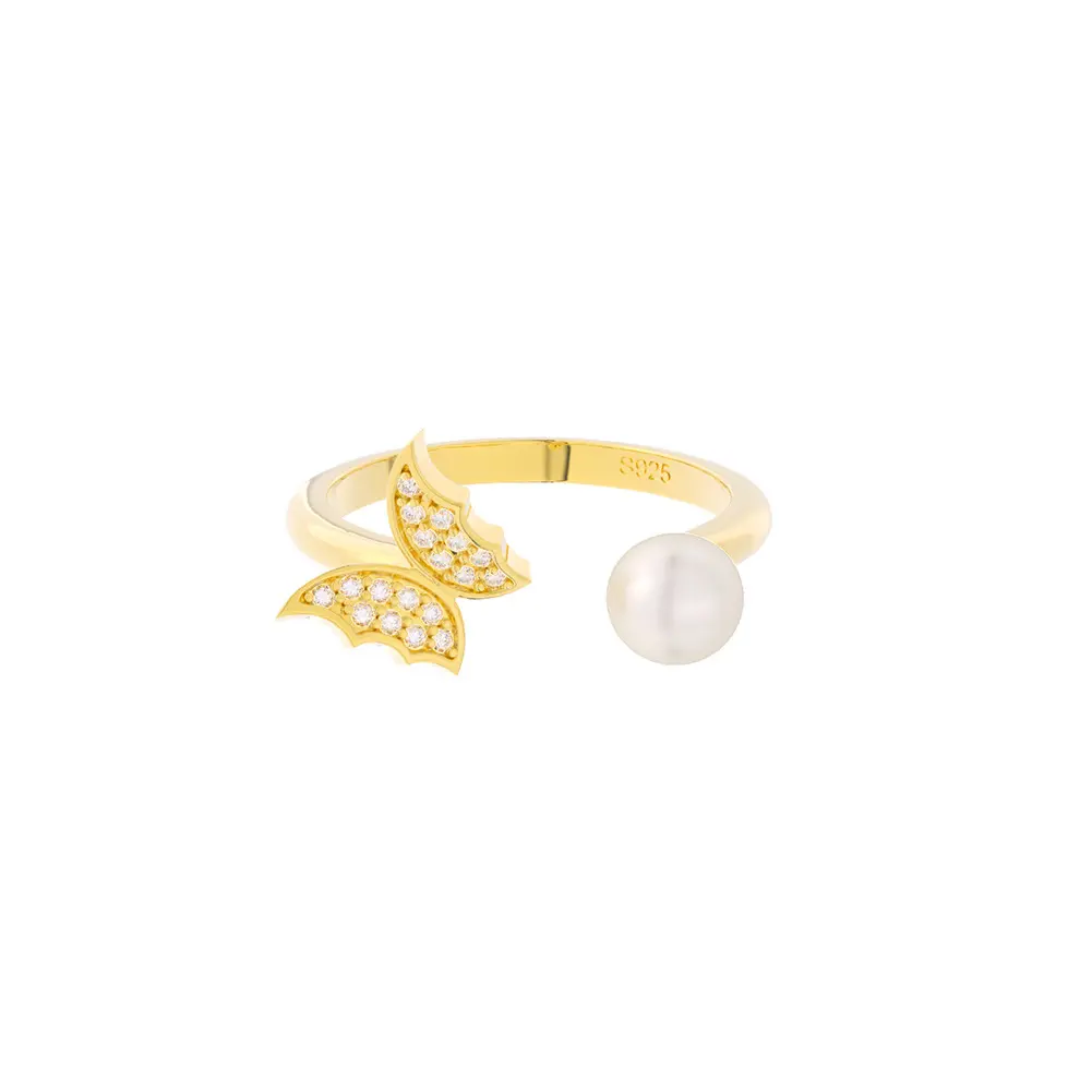 k gold pearl ring