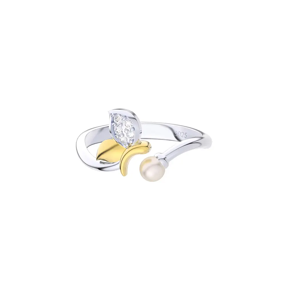 silver pearl ring