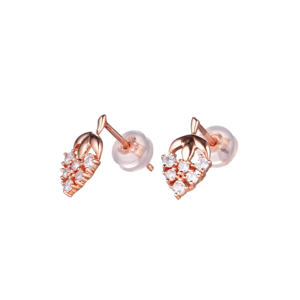 9K Gold Plated Moissan Diamond Earrings