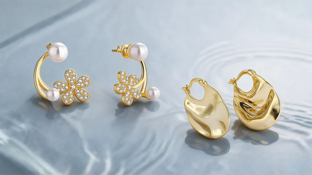 brass earrings collections