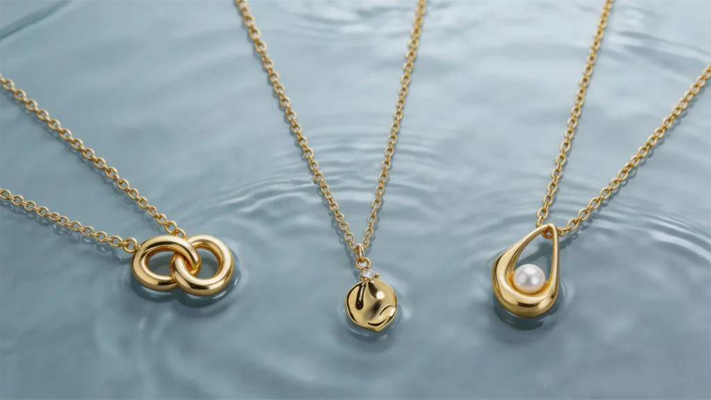 brass necklace and pendants collection